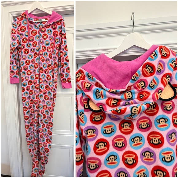 Paul Frank Women's Footie Pajamas Sleepwear One Piece Union Suit Small - Picture 1 of 4
